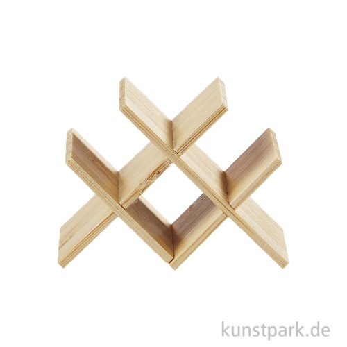 Miniatur Weinregal, Holz, Natur, 4,8 x 2,5 x 4,8 cm