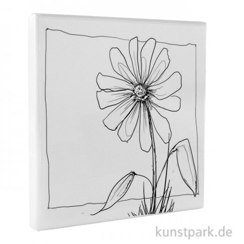 Motiv-Keilrahmen Color Sketch Blume, 20 x 20 cm