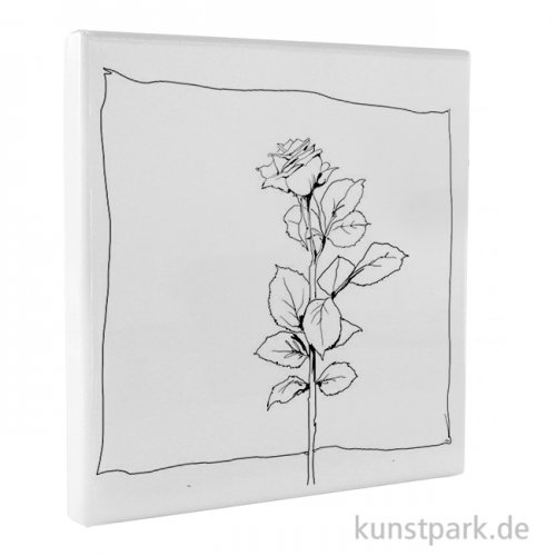 Motiv-Keilrahmen Color Sketch Rose, 20 x 20 cm