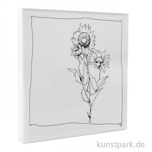 Motiv-Keilrahmen Color Sketch Sonnenblume, 20 x 20 cm