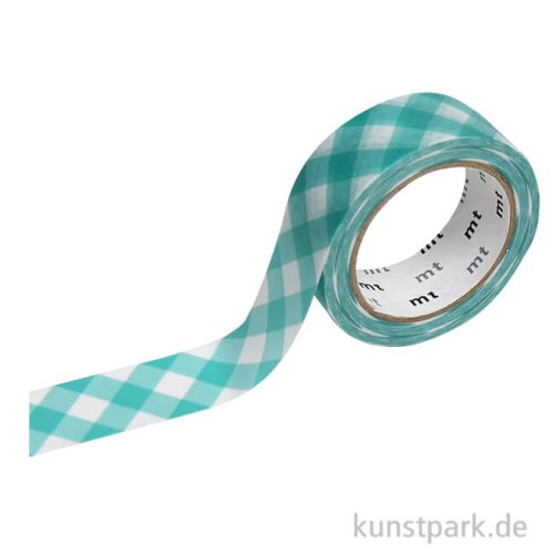 MT Masking Tape Thick Checkered Green, 15 mm, 7 m Rolle