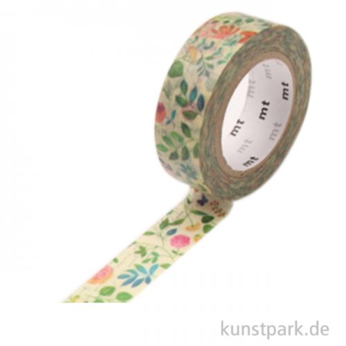 MT Masking Tape Watercolor Flower - 15 mm, 7 m Rolle