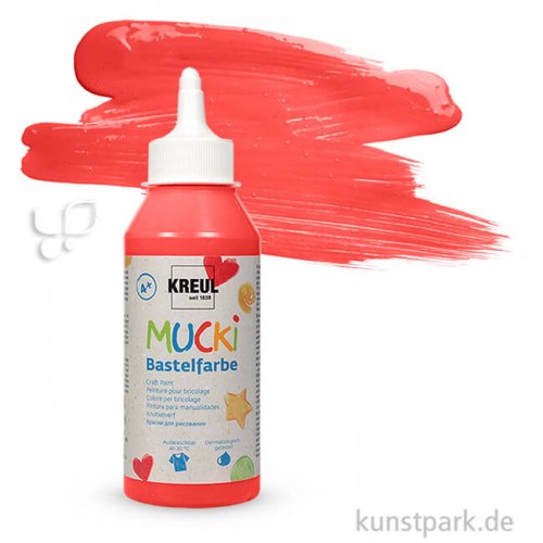 MUCKI Bastelfarbe für Kinder 250 ml | Rot