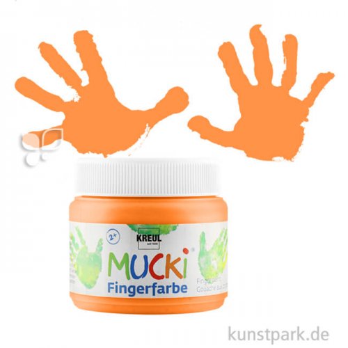 MUCKI Fingerfarbe - cremig & pastos 150 ml | Orange