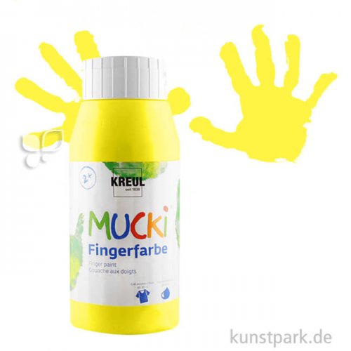 MUCKI Fingerfarbe - cremig & pastos 750 ml | Gelb