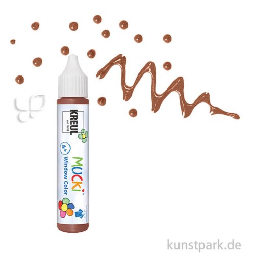 MUCKI Window Color Pen 29 ml Einzelfarbe | Dunkelbraun