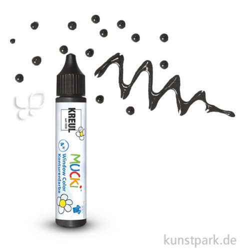 MUCKI Window Color Pen - Konturenfarbe Schwarz 29 ml