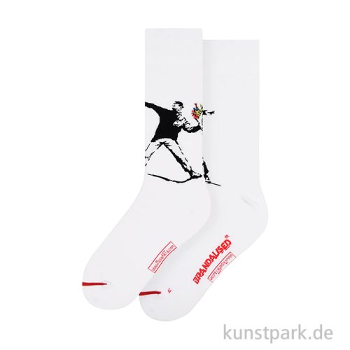 MuseARTa ARTSOX - Kunstsocken, Banksy Graffiti, Flower Bomber, 36-40
