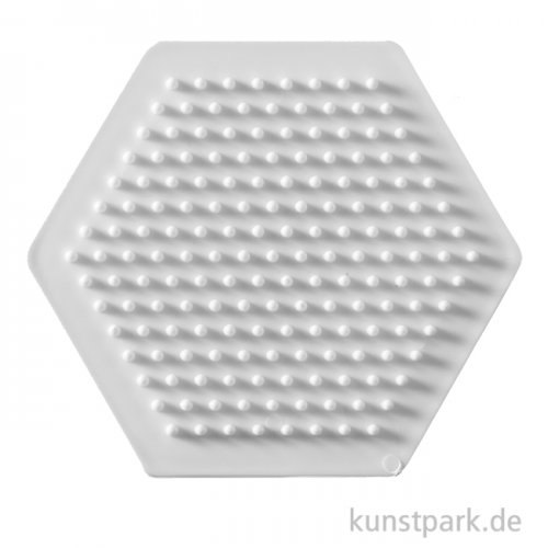 NABBI BioBeads Steckplatte Weiß - Hexagon, 9 cm