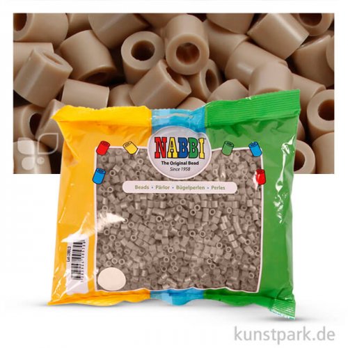 NABBI Bügelperlen - 6000 Stück, 5x5 mm 2,5 mm | Beige