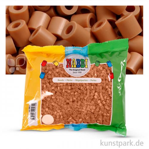 NABBI Bügelperlen - 6000 Stück, 5x5 mm 2,5 mm | Hellbraun