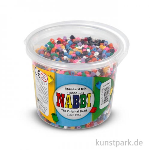 NABBI Bügelperlen - Standard Farben, 5x5 mm 5.000 Stück