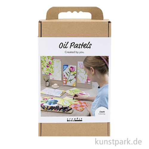 Ölpastell Starter Set für Blumenbilder