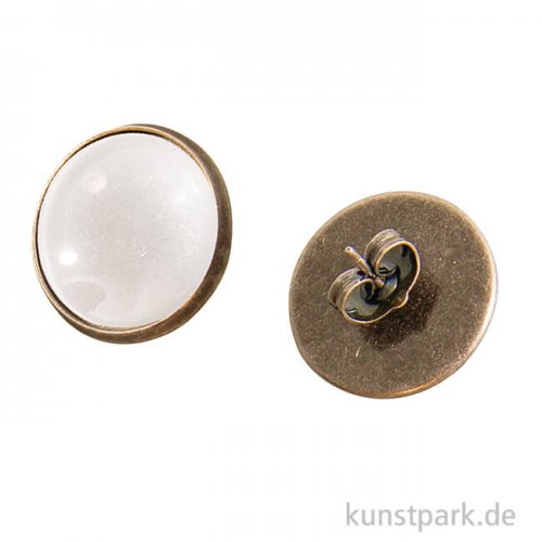 Ohrstecker Vintage Collection - Rund, 1,6 cm Altgold