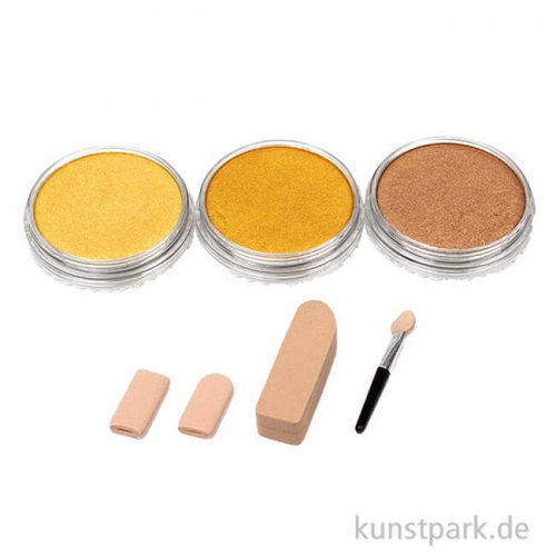 PanPastel Metallic-Set - Bleichgold, Klassischgold, Bronze & Zubehör