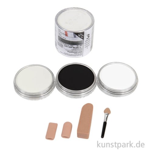 PanPastel Set - Blending + Shading, 3 x 9 ml + Zubehör