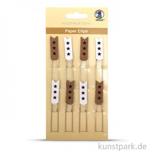 Paper Clips - Sterne, 8 Stück sortiert Schwarz