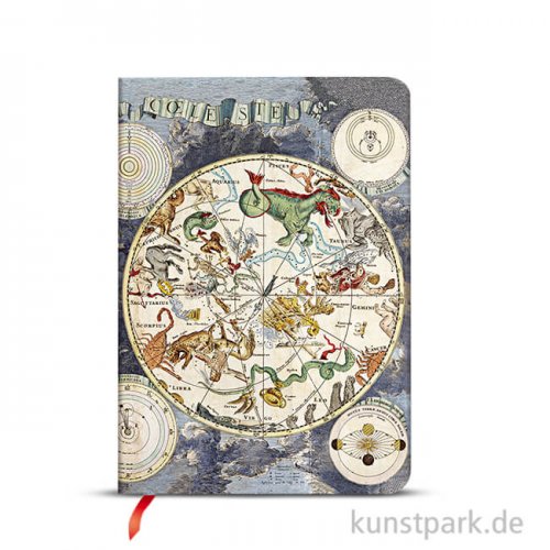 PAPERBLANKS Notizbuch - Kartographie Himmlische Karte, 12 x 17 cm, Blanko