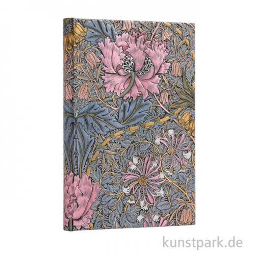 PAPERBLANKS Notizbuch William Morris Heckenkirsche, Blanko, 13 x 18 cm