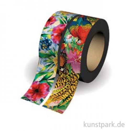 PAPERBLANKS Washi Tape Set - 2 x 10m - Ola & Tropischer Garten