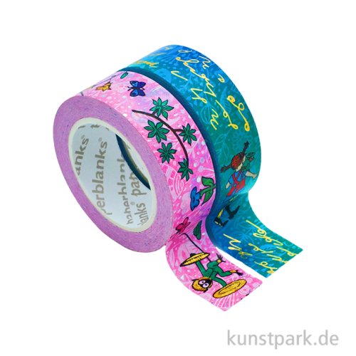 PAPERBLANKS Washi Tape Set, 2 x 10m - Pippi Langstrumpf