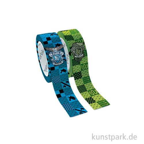 PAPERBLANKS Washi Tapes, 2 x 10m - Harry Potter, Ravenclaw Slytherin