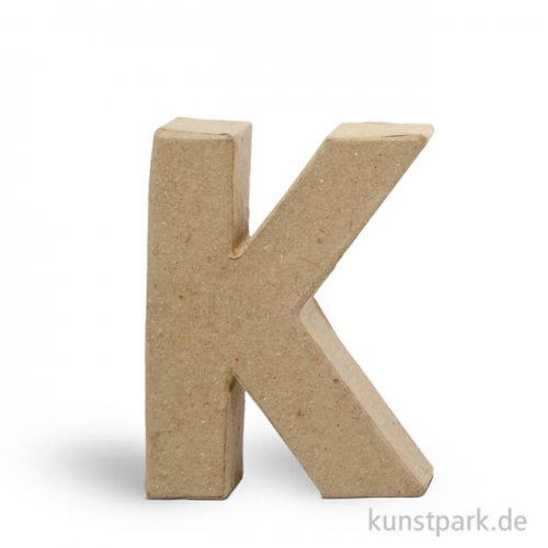 Pappmaché-Buchstaben - handgearbeitet 10 cm Einzeln | K