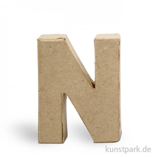 Pappmaché-Buchstaben - handgearbeitet 10 cm Einzeln | N