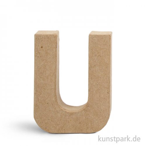 Pappmaché-Buchstaben - handgearbeitet 10 cm Einzeln | U