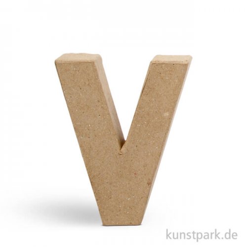 Pappmaché-Buchstaben - handgearbeitet 10 cm Einzeln | V
