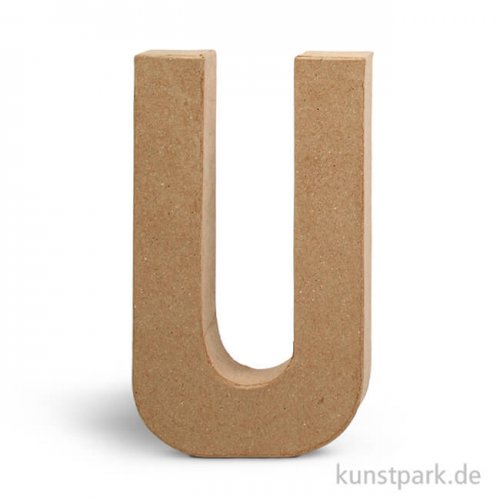 Pappmaché-Buchstaben - handgearbeitet 20,5 cm Einzeln | U