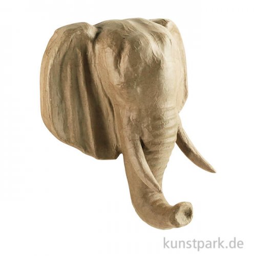 Pappmaché - Elefant Trophäe, groß