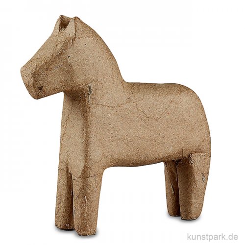 Pappmaché - Pferd, handgemacht, Höhe 14 cm