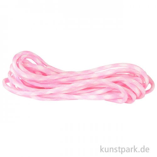Paracord Schnur - hoch reißfest aus Nylon, 2 x 4 mm, 5 Meter 5 m | Hellrosa gemustert