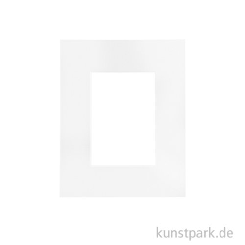 Passepartout Rahmen, Weiß außen 20 x 30 cm / innen 12,5 x 17,5 cm
