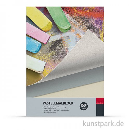 Pastellmalblock, 20 Blatt, 160 g DIN A3
