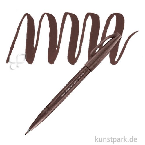 Pentel Arts Brush Sign Pen Einzelstift | Dunkelbraun