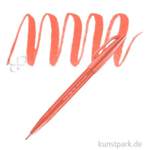 Pentel Arts Brush Sign Pen Einzelstift | Koralle