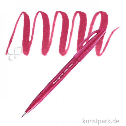 PENTEL Arts Brush Sign Pen - Pastell Einzelstift | Burgunderrot