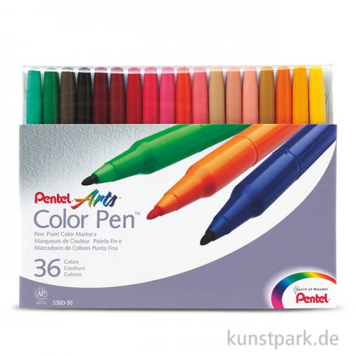 PENTEL Arts Colour Pen 36er Set