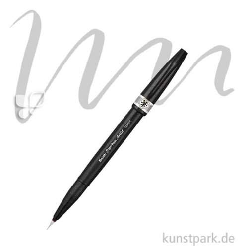 Pentel Brush Sign Pen Artist Einzelstift | Grau