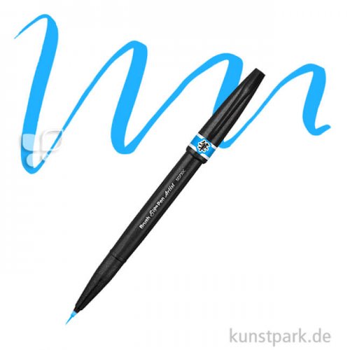 Pentel Brush Sign Pen Artist Einzelstift | Hellblau