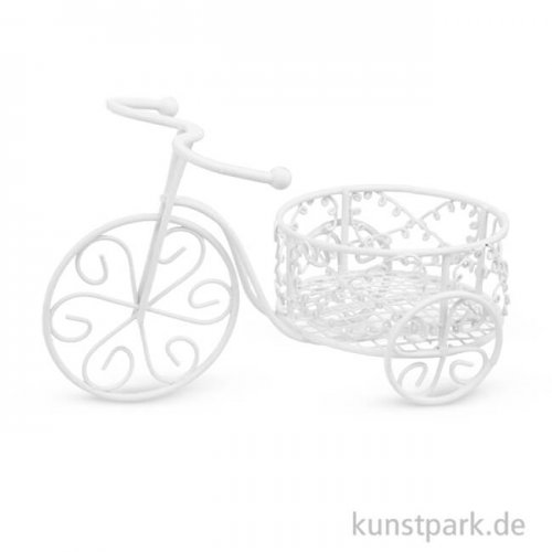 Pflanzgefäß Fahrrad - Elfenbein, 8,7x14 cm