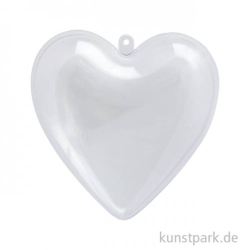 Plastik-Herz - Kristall, 10 cm, 2-teilig