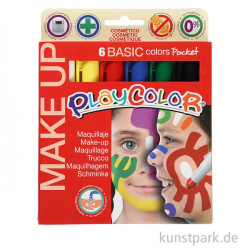 Playcolor Make up - Basisfarben, 6 Stück sortiert