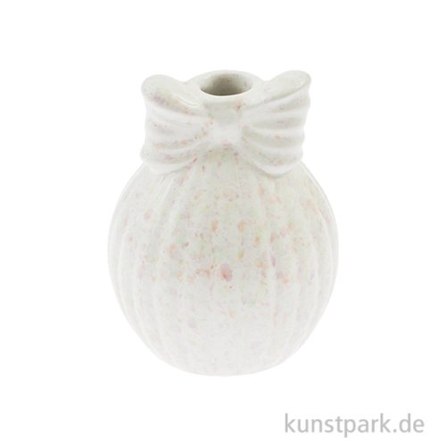 Porzellan Vase, Kugel mit Schleife, 11 x 8 x 8 cm