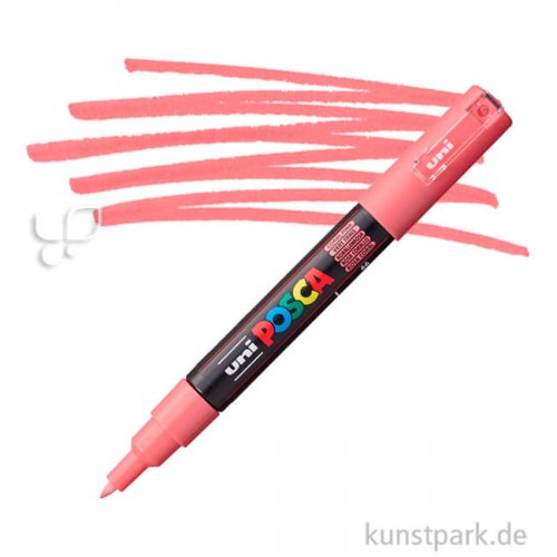 POSCA Marker PC-1M - extrafein 0,7 mm Einzelstift | Korallenrosa