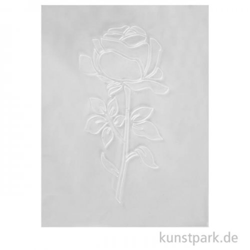 Prägeschablone - Rose, Größe 11x14 cm
