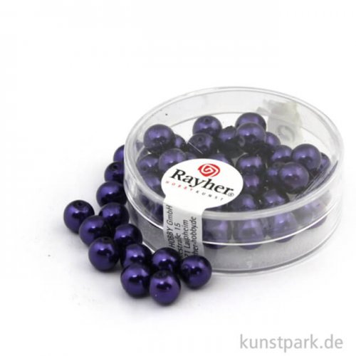 Renaissance Glaswachsperlen - 6 mm - 45 Stück Dose | Pflaume