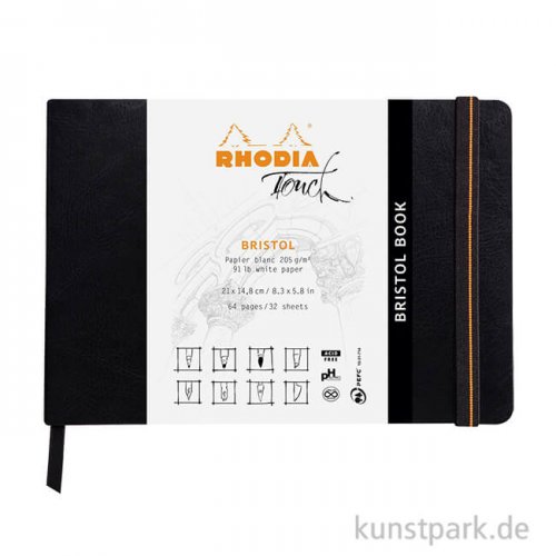 Rhodia Bristol Book, extra glattes Papier, 205g, 32 Blatt DIN A5
